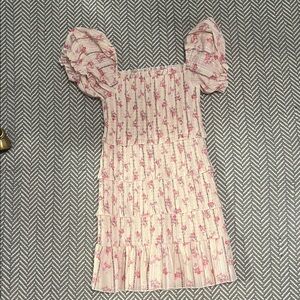 Katie J NYC Pink Floral Tiered Dress